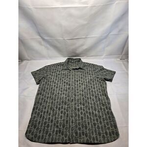 The North Face Green Pinecone Button Up Short Sleeve Shirt 2XL Camp‎ Outdoor